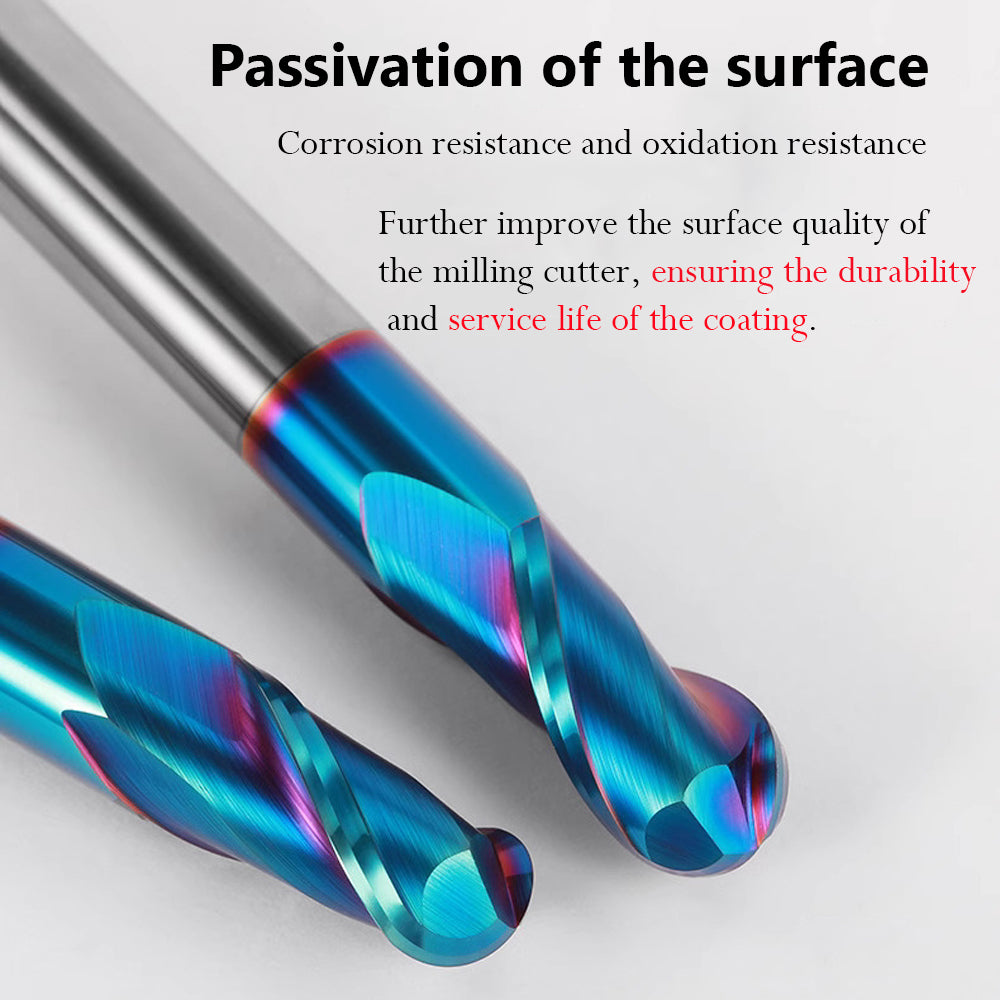 Passivation of the surface  Corrosion resistance and oxidation resistance  Further improve the surface quality of the milling cutter, ensuring the durability and service life of the coating.