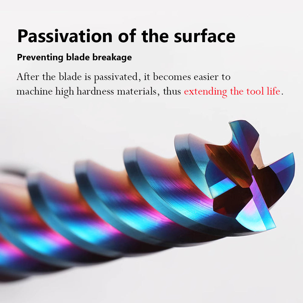 Surface Passivation   Anti-Chipping After the blade is passivated, it becomes easier to machine high hardness materials, thus extending the tool life.