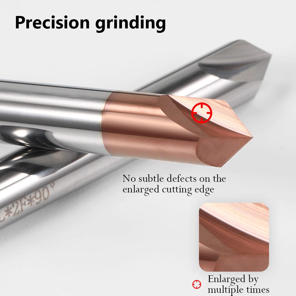 For carbon steel machining, the chamfering cutter is coated with NACO4 coating, providing high temperature resistance and wear resistance, reducing tool change frequency and increasing service life.