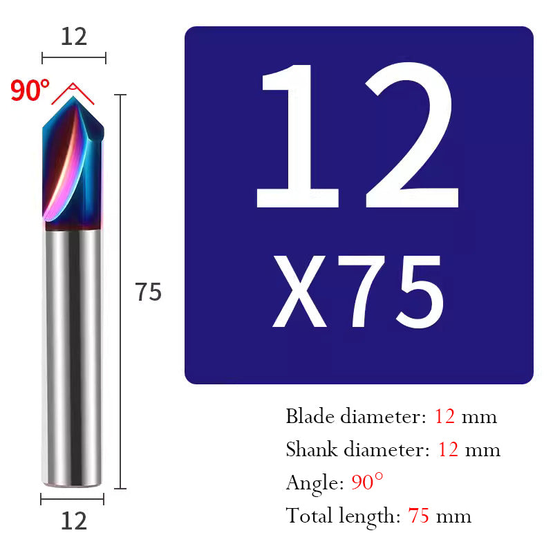 Tungsten Carbide End Mill 2 Flute Chamfering Cutter