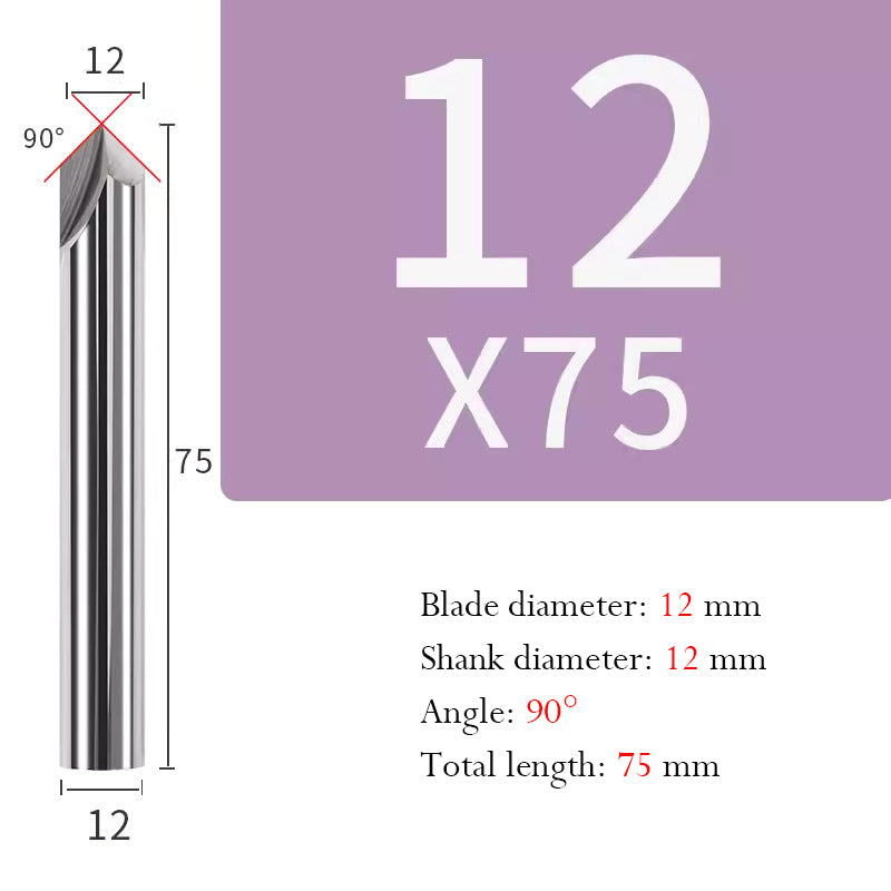 Tungsten Steel Chamfering Cutter with Straight Flutes Hard Alloy 2 Flute Milling Cutter