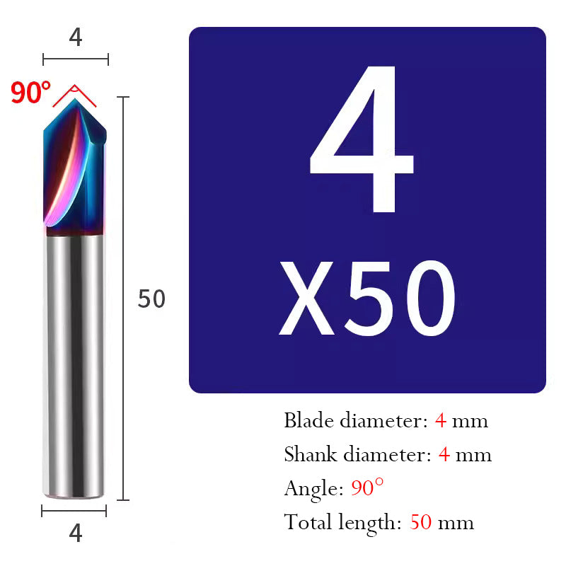 Tungsten Carbide End Mill 2 Flute Chamfering Cutter