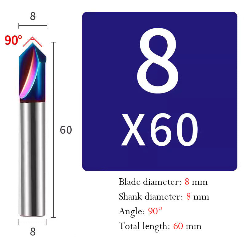 Tungsten Carbide End Mill 2 Flute Chamfering Cutter