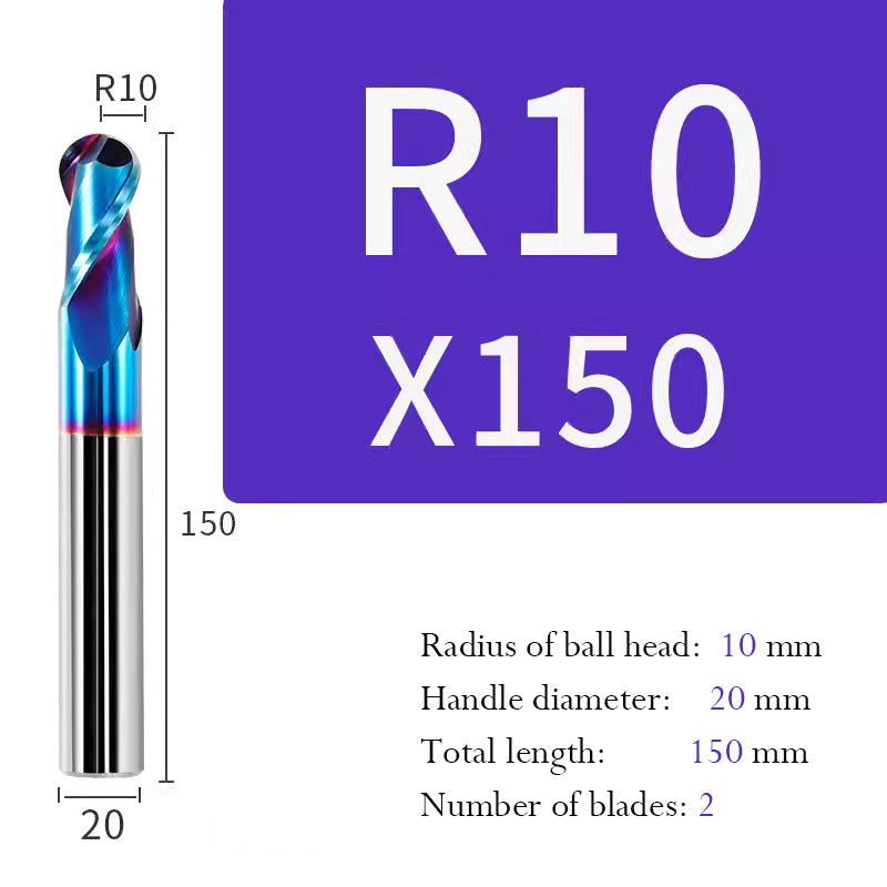 Tungsten Steel Ball End Mill Hard Alloy CNC Cutting Tool R Type Ball Head Milling Cutter
