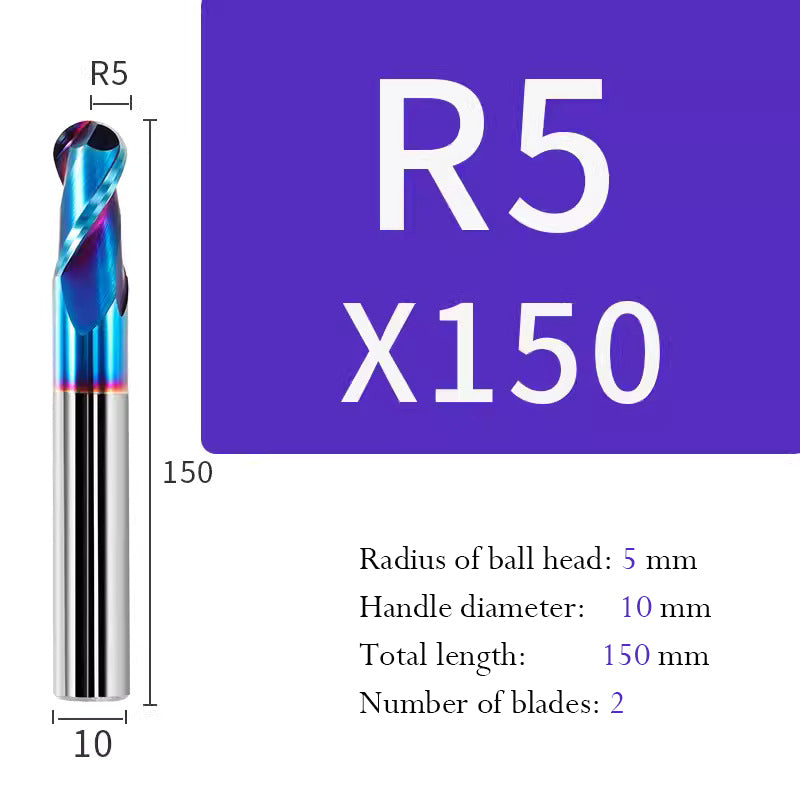 Tungsten Steel Ball End Mill Hard Alloy CNC Cutting Tool R Type Ball Head Milling Cutter