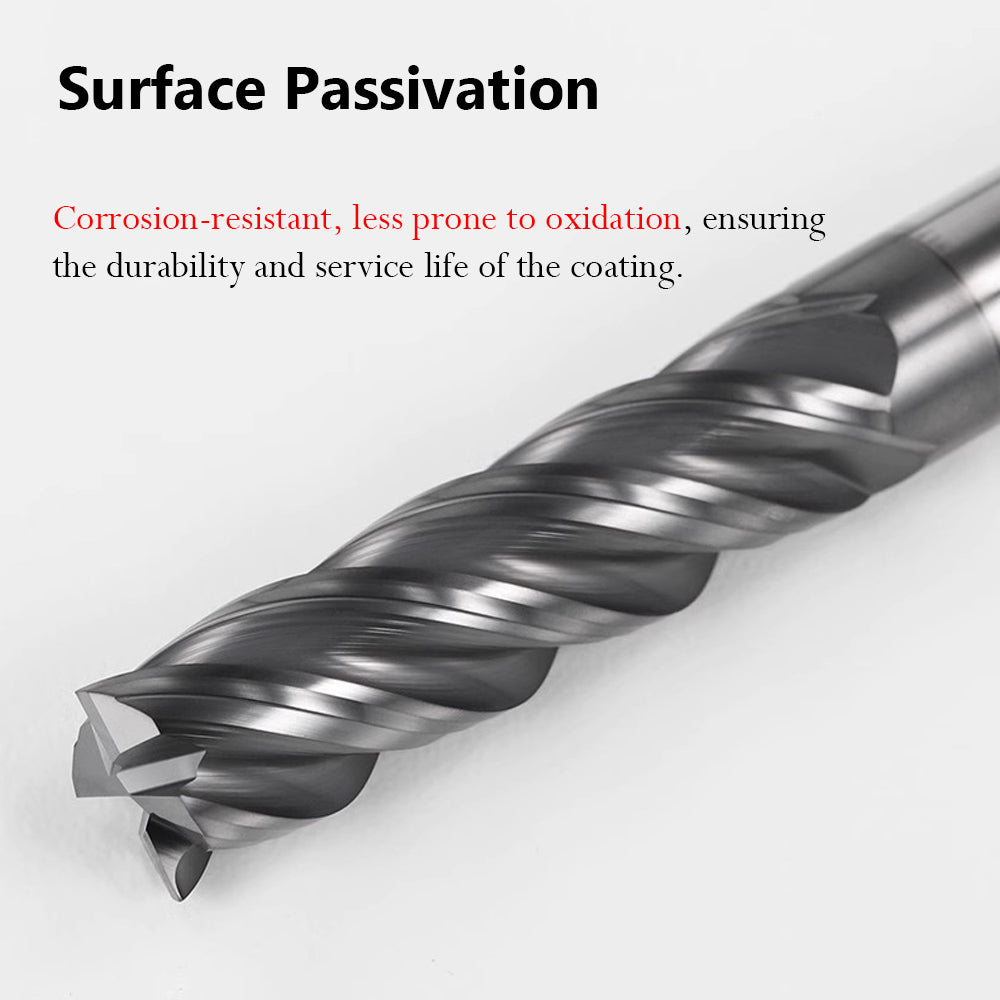 Negative rake angle design By adopting a negative rake angle design, it increases the tool's rigidity and stabilizes chip evacuation.