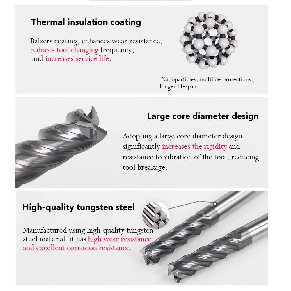 It is made of high-quality tungsten steel material, which has high wear resistance and good corrosion resistance.