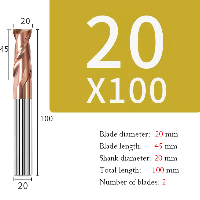 Universal Tungsten Steel Keyway Milling Cutter 2 Edge Carbide End Milling Cutter CNC Coating Tool